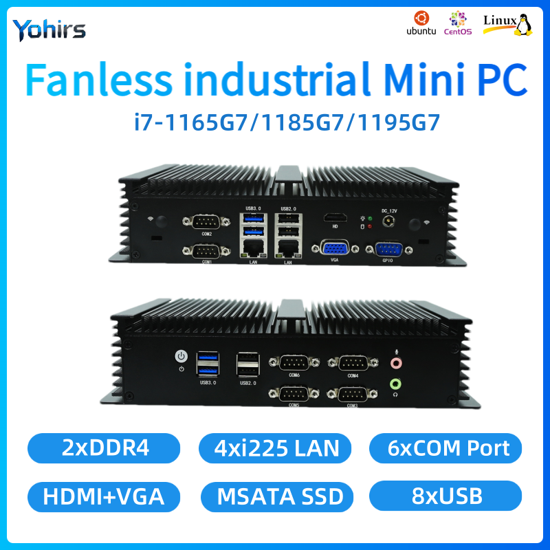 Fanless Industrial Pc Rs485 Core I7 - PC integrada sin ventilador Intel Core