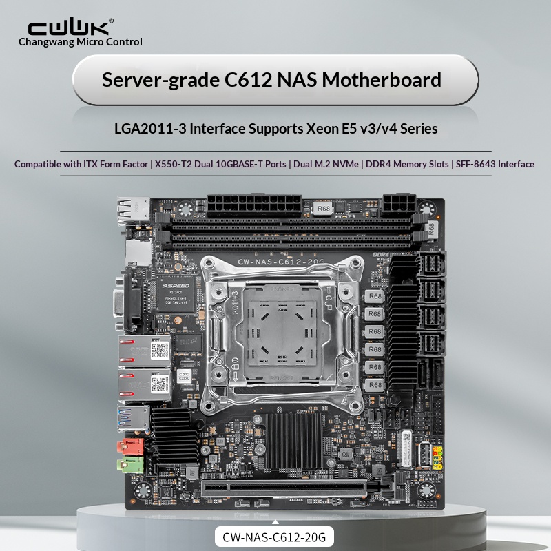 Placa base C612 LGA 2011-3 Xeo - Nas Motherboard 8 Sata Mini Itx reseña y precio