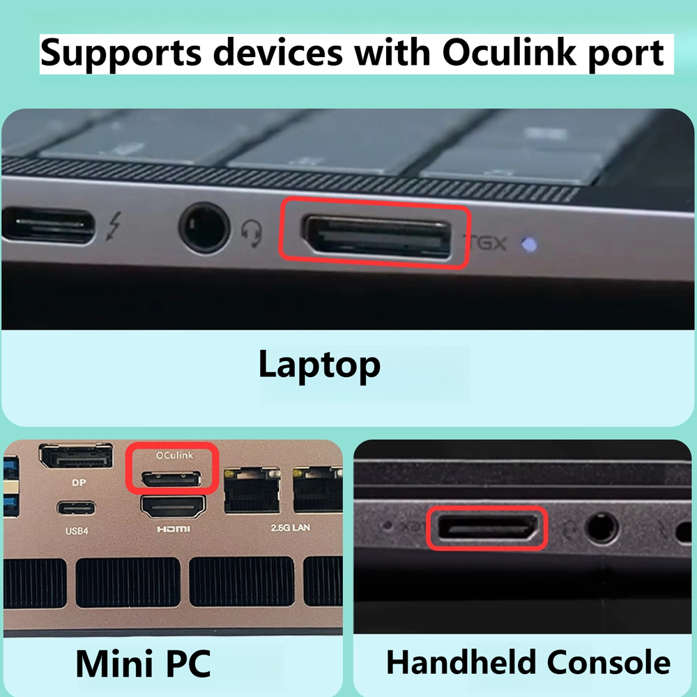 Base de conexión Oculink eGPU  - Oculink Egpu Mini Pc reseña y precio