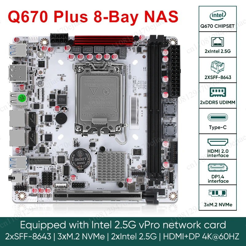 Placa Base Q670 Mini-ITX NAS | - Nas Motherboard 8 Sata Mini Itx reseña y precio