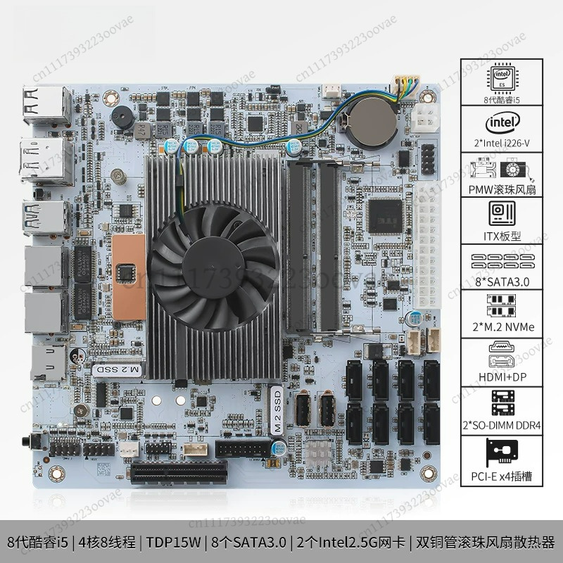 Placa Base NAS Df de 8 Bahías, - Nas Motherboard 8 Sata Mini Itx reseña y precio