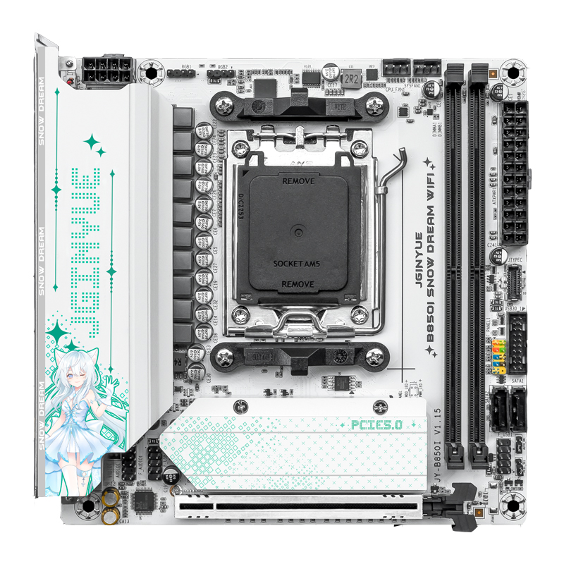Placa base WiFi JGINYUE B850i  - Nas Motherboard 8 Sata Mini Itx reseña y precio