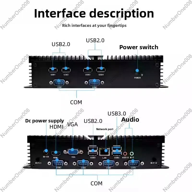 Mini PC Industrial de 12.ª Gen - Fanless Industrial Pc Rs485 Core I7 reseña y precio
