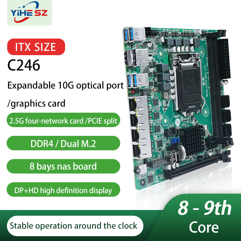 Placa base NAS C246 8 SATA de  - Nas Motherboard 8 Sata Mini Itx reseña y precio