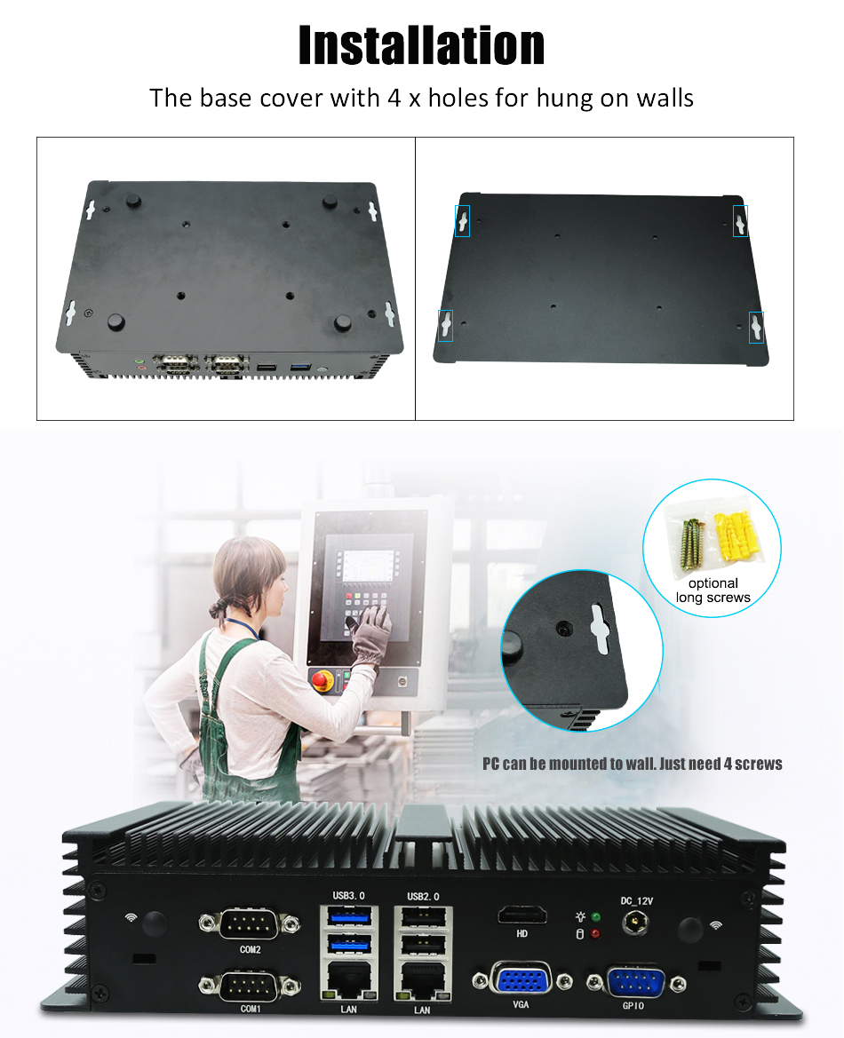 PC integrada sin ventilador In - Fanless Industrial Pc Rs485 Core I7 reseña y precio