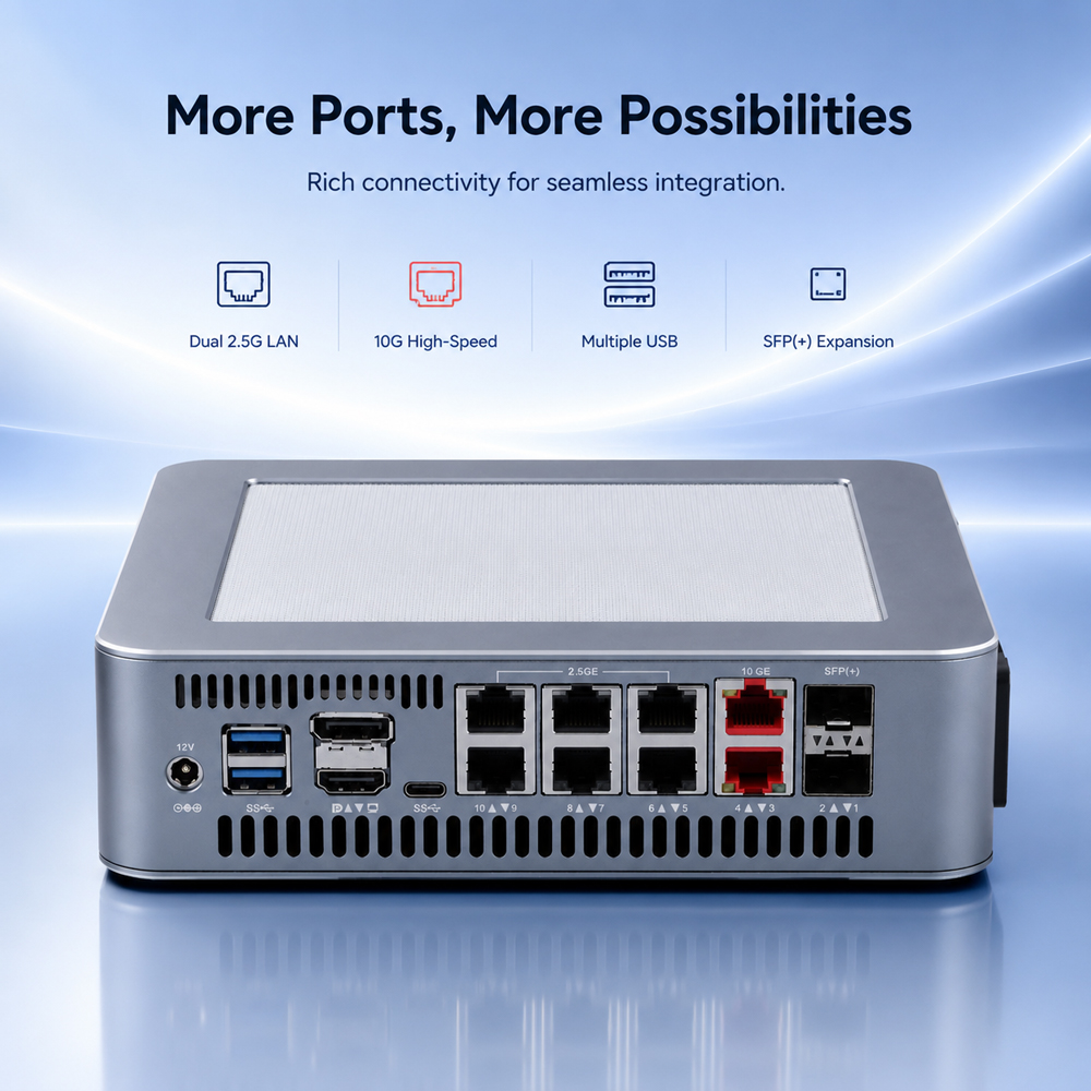 Mini PC Qotom Q51551ST con Int - Dual Lan 10G Sfp+ Mini Pc reseña y precio
