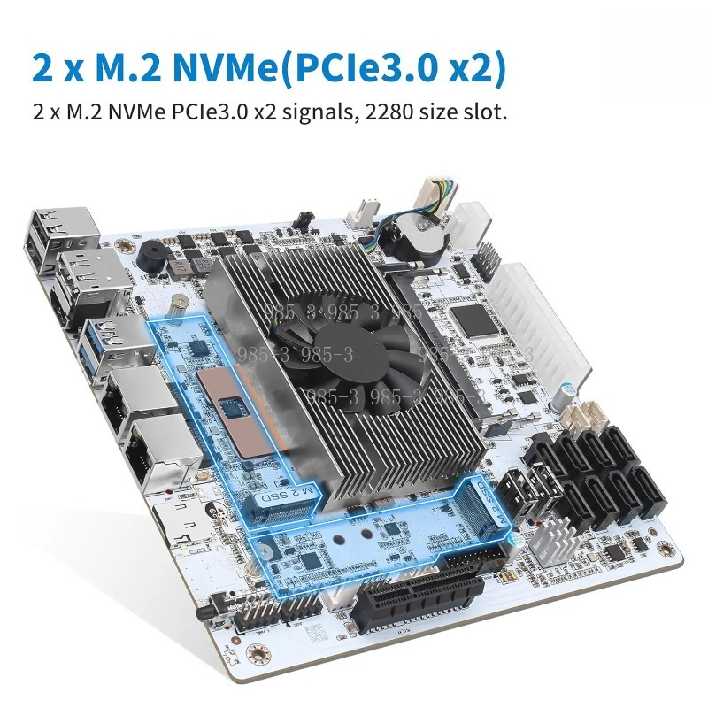 Placa Base Mini-ITX M11 NAS Bl - Nas Motherboard 8 Sata Mini Itx reseña y precio