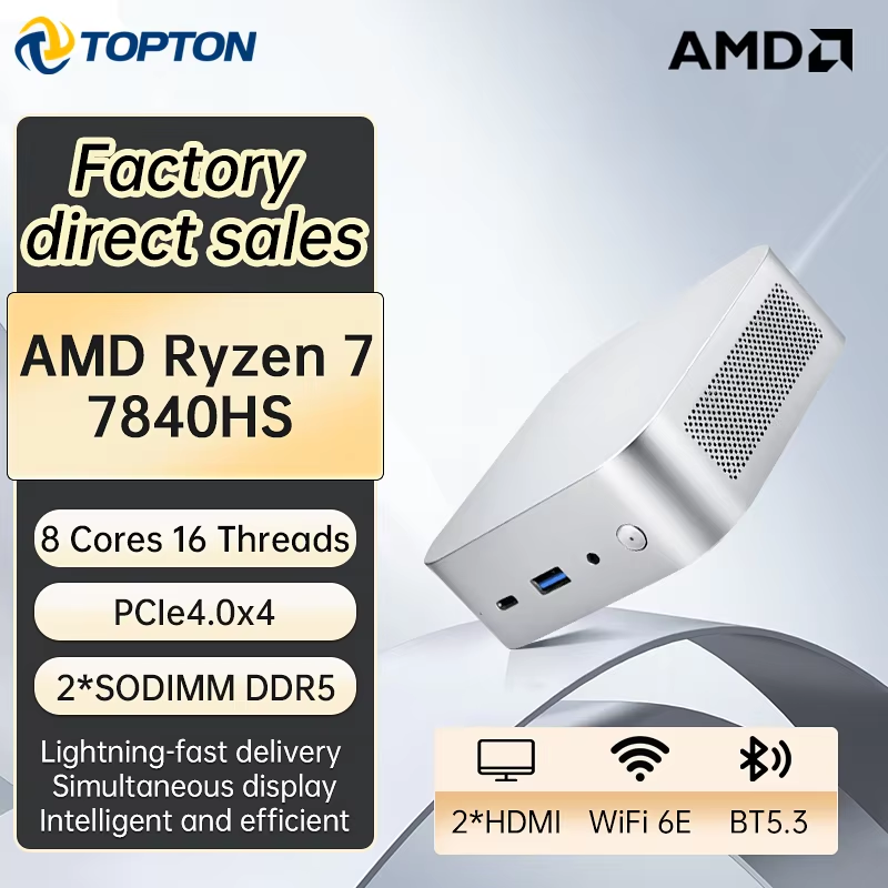 Mini PC para Juegos Topton AMD - Amd Ryzen 7 7840Hs Mini Pc reseña y precio